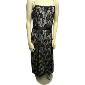 VTG Papell Boutique Bulk Lace‎ over white Slip, Party, Prom, Women's Sz 12